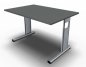 Preview: Schreibtisch C-Fuss 120 cm Onyx-Grau