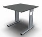 Preview: Schreibtisch Mega C-Fuß 80 cm Onyx-Grau