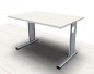 Preview: Schreibtisch C-Fuss 120 cm Weiss