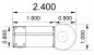 Preview: Schreibtisch Artline mit Beratertisch und Rollcontainer Stellfäche