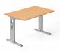 Preview: Schreibtisch Offenbach 120 cm Silber Buche