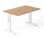 Preview: Schreibtisch Offenbach 120 cm Weiss Asteiche