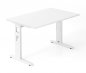 Preview: Schreibtisch Offenbach 120 cm Weiss Weiss