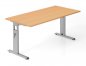 Preview: Schreibtisch Offenbach 160 cm Silber Buche
