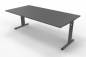 Preview: Schreibtisch 200 x 100 cm Grafit Gestell Grafit