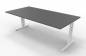 Preview: Schreibtisch 200 x 100 cm Grafit Gestell Weiss