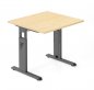 Preview: Schreibtisch Offenbach 80 cm Grafit Ahorn