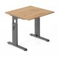 Preview: Schreibtisch Offenbach 80 cm Grafit Asteiche