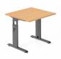 Preview: Schreibtisch Offenbach 80 cm Grafit Buche