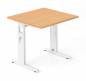 Preview: Schreibtisch Offenbach 80 cm Weiss Buche