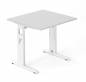 Preview: Schreibtisch Offenbach 80 cm Weiss Lichtgrau