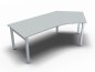 Preview: Schreibtisch ONE 135° rechte Seite Lichtgrau