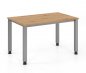 Preview: Schreibtisch 120x80 cm mit Vierfußgestell Dekor Asteiche