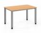 Preview: Schreibtisch 120x80 cm mit Vierfußgestell Dekor Buche