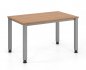 Preview: Schreibtisch 120x80 cm mit Vierfußgestell Dekor Nussbaum