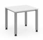 Preview: Schreibtisch 80 x 80 cm mit Vierfußgestell Dekor Weiss