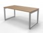Preview: Schreibtisch Riesa 160x80 cm Gestell Silber Eiche