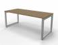Preview: Schreibtisch Riesa 180x80 cm Gestell Silber Asteiche