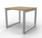 Preview: Schreibtisch Riesa 80x80 cm Gestell Silber Ahorn