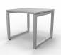 Preview: Schreibtisch Riesa 80x80 cm Gestell Silber Lichtgrau