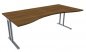 Preview: Schreibtisch TEN Ergo 200x80/100 cm Nussbaum
