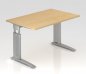Preview: Schreibtisch Unna 120 cm Silber Ahorn