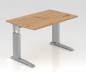 Preview: Schreibtisch Unna 120 cm Silber Asteiche