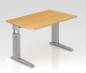 Preview: Schreibtisch Unna 120 cm Silber Buche