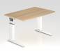 Preview: Schreibtisch Unna 120 cm Weiss Eiche