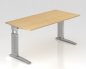 Preview: Schreibtisch Unna 160 cm Silber Ahorn