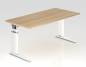 Preview: Schreibtisch Unna 160 cm Weiss Eiche