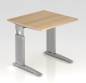 Preview: Schreibtisch Unna 80 cm Silber Eiche