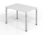 Preview: Schreibtisch Yach 120 cm Lichtgrau Silber