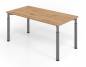 Preview: Schreibtisch Yach 160x80x68-82 cm Asteiche Grafit