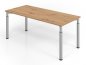 Preview: Schreibtisch Yach 180 cm Asteiche Silber