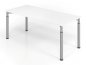 Preview: Schreibtisch Yach 180 cm Weiß Silber
