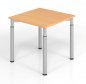 Preview: Schreibtisch Yach 80x80x68-82 cm Buche Silber