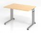 Preview: Schreibtisch Zell 120 cm Ahorn mit Seitenblenden