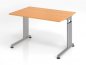 Preview: Schreibtisch Zell 120 cm Buche mit Seitenblenden