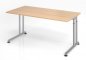 Preview: Schreibtisch Zell 160 cm Eiche ohne Seitenblende
