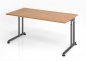Preview: Schreibtisch Zell 160 cm Nussbaum Grafit