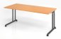 Preview: Schreibtisch Zell 180x80 cm Buche Grafit ohne Seitenblenden