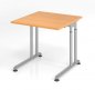 Preview: Schreibtisch Zell 80 cm Buche ohne Seitenblende