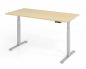Preview: elektrisch höhenverstellbarer Schreibtisch 160x80 cm Baselite Ahorn Silber