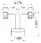 Preview: Schreibtisch-Arbeitsplatz T60 für 3 Personen Stellfläche