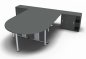 Preview: Doppelarbeitsplatz G2S mit Berateransatztisch Onyx