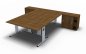 Preview: Teamarbeitsplatz G3S für 3 Personen Nussbaum