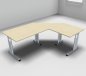 Preview: Schreibtischkombination GR1 200x160cm Ahorn