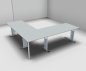 Preview: Schreibtischkombination GS9 240x240 cm Lichtgrau