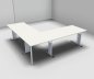 Preview: Schreibtischkombination GS9 240x240 cm Weiss